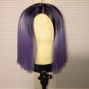 Human hair blend ash purple ombré wig❤️✨👠